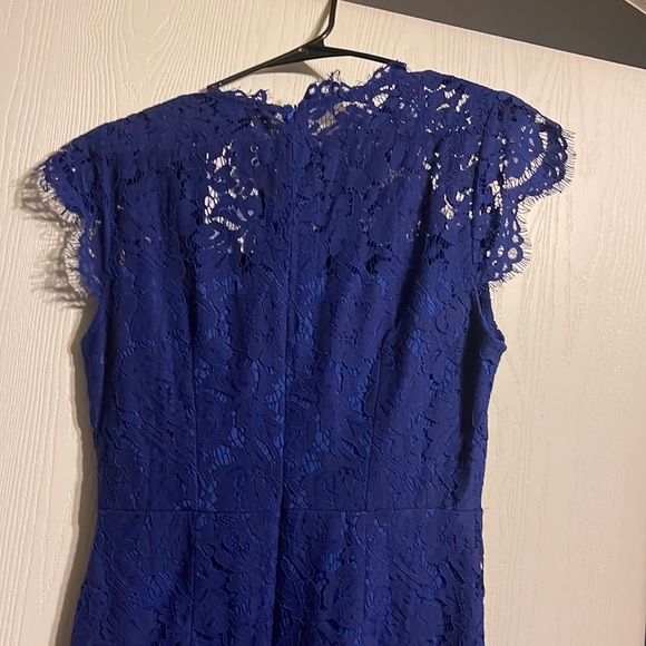 Never worn, knee length, blue lace dress. - Picture 3 of 6